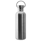 Laken Basic Steel - Botella de Acero Inoxidable, Unisex, 1 L