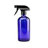 VASANA 1 botella vacía de 250 ml de cristal recargable con pulverizador negro para aceites esenciales y productos de limpieza caseros para aromaterapia., Blue (Azul) - YPK47515BLUE