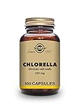 Solgar, Clorella 520 mg (de pared celular rota), Clorofila obtenida de micro alga verde, 100 Cápsulas vegetales