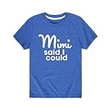 Mimi Dijo Que podía Camisas de Abuelo - Camiseta de Manga Corta para niños pequeños,XXL