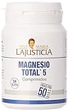 Ana Maria Lajusticia - Magnesio total 5 – 100 comp. Disminuye el cansancio y la fatiga, mejora el funcionamiento del sistema nervioso. Apto para veganos. Envase para 50 días de tratamiento.
