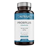 Probiótico Probiplus 50 mil millones de UFC garantizados por dosis | 10 cepas efectivas y naturales | 60 cápsulas vegetales | Mejora las defensas y la flora intestinal | Probiplus complex | Nutralie