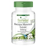 Extracto de Bacopa Monnieri 500mg - Brahmi VEGANO - 20% de bacósidos - Dosis elevada - 90 Cápsulas - Calidad Alemana