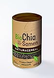 NATURACEREAL Semillas de Chia orgánicas 450gr.- | Apto para veganos | Libre de Gluten | Contenido importante de Proteínas, Fibras y Omega 3 |