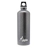 Laken Futura Botella de Agua, Cantimplora de Aluminio Boca Estrecha 1,5L, Gris