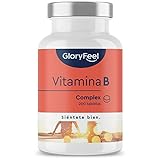 Vitamina B Complex - 200 Tabletas veganas (Suministro para 6+ meses) - Solo 1 al día - Contra el agotamiento mental y el estrés - Dosis altas de B1 B2 B3 B5 B6 B7 (biotina) B9 (acido folico) y B12
