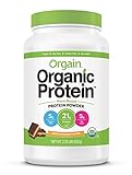 Orgain - Mantequilla de cacahuete del chocolate del polvo a base de plantas de la proteína orgánica - 2.03libras.