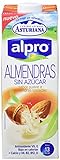Alpro Central Lechera Asturiana Bebida de Almendras, sin Azúcar, 8 x 1L