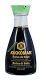 La sal salsa de soya Kikkoman Reducido, fermentada naturalmente, Mesa botella - 150ml