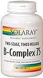 B Complex 75 Acción Retardada 100 cápsulas de Solaray