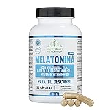 Melatonina 1,9 mg para ayudar al descanso – Melatonina con pasiflora, valeriana, tila, amapola californiana y vitamina B6 para mejorar la calidad del sueño – 90 cápsulas vegetales –100% vegano
