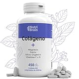 Colágeno Hidrolizado XXL 450 COMP (6 meses) para Articulaciones, Piel, Pelo, Músculos, sistema inmunológico y más Energía | Potenciado con Magnesio, Vitamina C, Vitamina D, Calcio, Silicio Orgánico