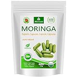 Moringa cápsulas 600mg o Moringa Energia Tabs 950mg - Oleifera, vegetariano, Producto de calidad de MoriVeda (120 cápsulas)