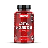 Prozis 100% Acetyl L-Carnitine Capsules 500mg: Suplemento de aminoácidos de alta calidad para perder peso y potenciar la capacidad mental y la energía. ¡60 cápsulas!