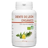Diente de León Orgánico - 270mg - 200 cápsulas vegetales
