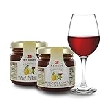 Salsa de Pera con Vino Barolo y Miel - Salsa para Tabla de Quesos - 110 Gramos (Paquete de 2 Piezas)