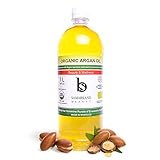 1 Litro - Aceite de Argán BIO 100% Puro Orgánico primera Presión en Frío para Pelo & Piel - El Original de Marruecos
