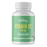 Vitamina B2 Riboflavina - 100 mg (100 Comprimidos) • Depurador de Igado • Tónico de riñón • Propiedades antiinflamatorias y antioxidantes • 100% Vegano • Calidad alemana