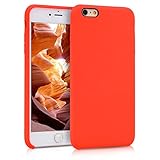 kwmobile Funda Compatible con Apple iPhone 6 Plus / 6S Plus - Carcasa de TPU para móvil - Cover Trasero en Rojo Tomate