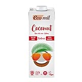 ECOMIL - Coconut Nature Bio, Bebida Vegetal De Coco Sin Azúcar, Producto Ecológico, Sin Edulcorantes Añadidos, 1000 Mililitro