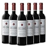 Vino Tinto Crianza Luis Cañas - Caja Vino 6 Botellas - Vino Tinto D.O. Rioja - Elaborado con 95% Tempranillo y 5% Garnacha - Un gran vino calidad precio
