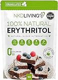 Eritritol 100 % natural 1 kg | Granulado sustituto del azúcar con cero calorías