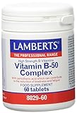 Lamberts Vitamina B-50 Complex - Tabletas, One size, Vanilla, 60 Unidad