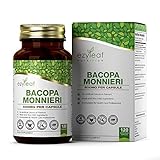 Ezyleaf Bacopa Monnieri 500mg | 120 Capsulas Veganas de Alta Potencia | Nootropicos para la Memoria y Concentracion | Sin Gluten, OGM, Lacteos o Alergenos
