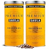 Café en grano Saula, Pack 2 botes de 500 gr. Premium Original 100% arábica
