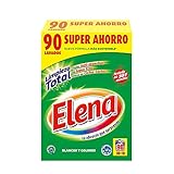 Elena Detergente para lavadora, adecuado para ropa blanca y de color, formato polvo - 90 dosis
